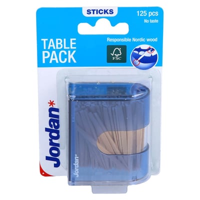 Jordan dreieckige Zahnhölzer im Tisch-Dispenser