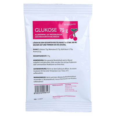 Glukose 75 g Kirsch Produktbild 1