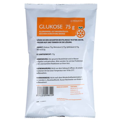 Glukose 75 g Orange Produktbild 1