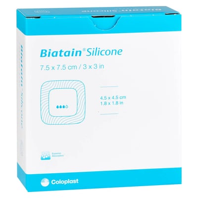 Biatain Silicone Schaumverband 7,5x7,5 cm Emra-Med Produktbild 1