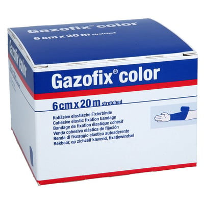Gazofix color kohäsive Fixierbinde blau 20m x 6 cm