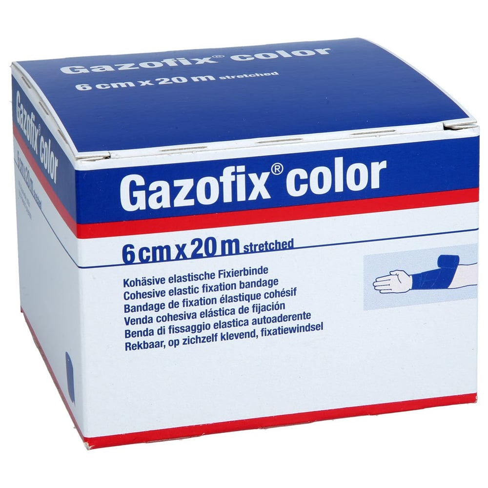 Gazofix color kohäsive Fixierbinde blau 20m x 6cm