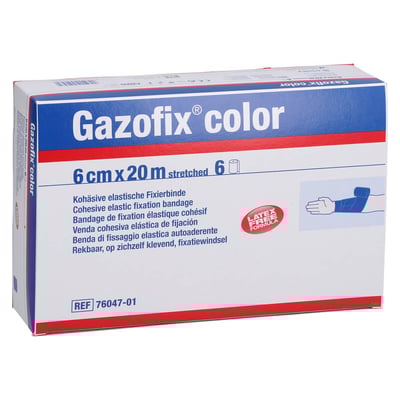 Gazofix color kohäsive Fixierbinde blau 20m x 6cm