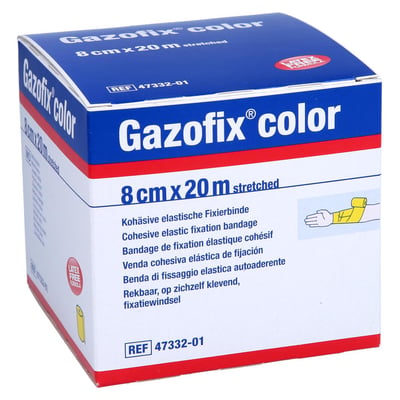 Gazofix color kohäsive Fixierbinde gelb 20m x 8 cm