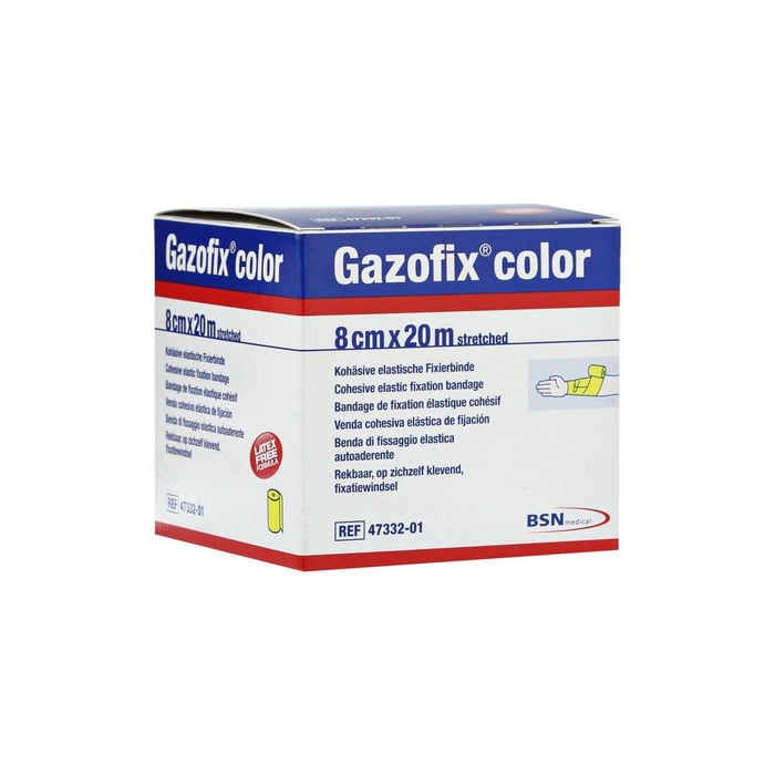 Gazofix color kohäsive Fixierbinde gelb 20m x 8cm