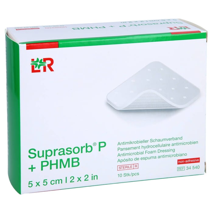 Suprasorb P + PHMB Schaumverband 5x5 cm