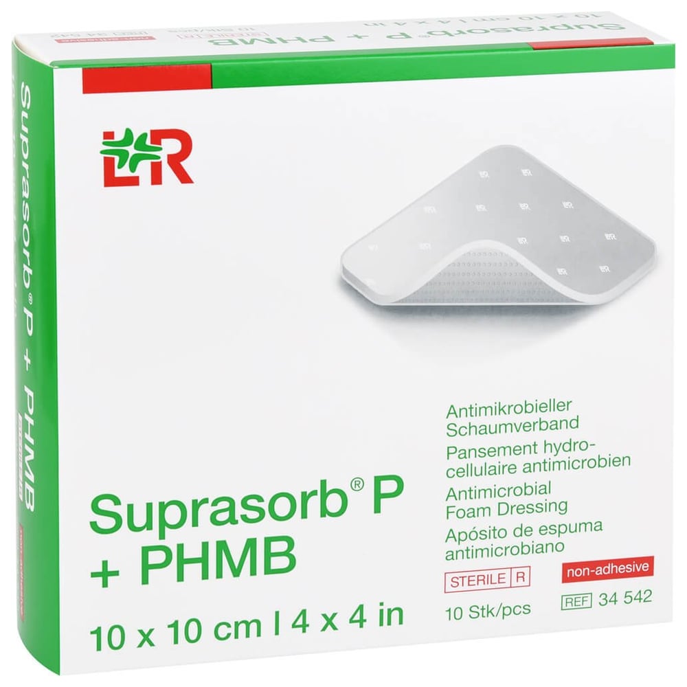 Suprasorb P + PHMB Schaumverband 10x10 cm