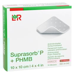 Suprasorb P + PHMB Schaumverband 10x10 cm