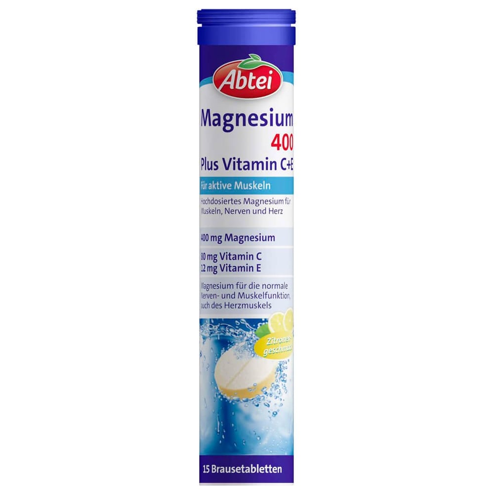 Abtei Magnesium 400 (Plus Vitamin C +E) Brause