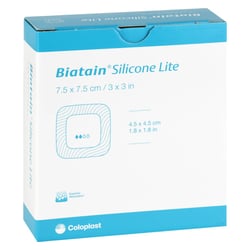 Biatain Silicone Lite Schaumverband 7,5x7,5 cm Emra-Med