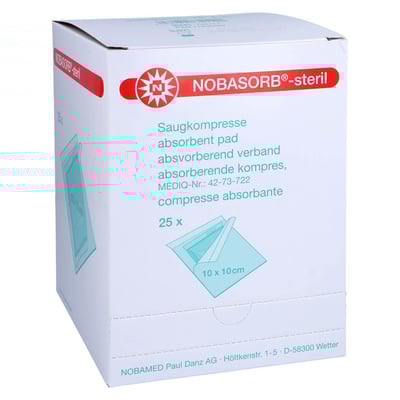 NOBASORB-steril Saugkompressen 10x10 cm