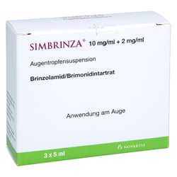 Simbrinza 10 mg/ml + 2 mg/ml Augentropfensuspension