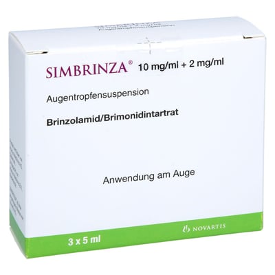 Simbrinza 10 mg/ml + 2 mg/ml Augentropfensuspension Produktbild 1