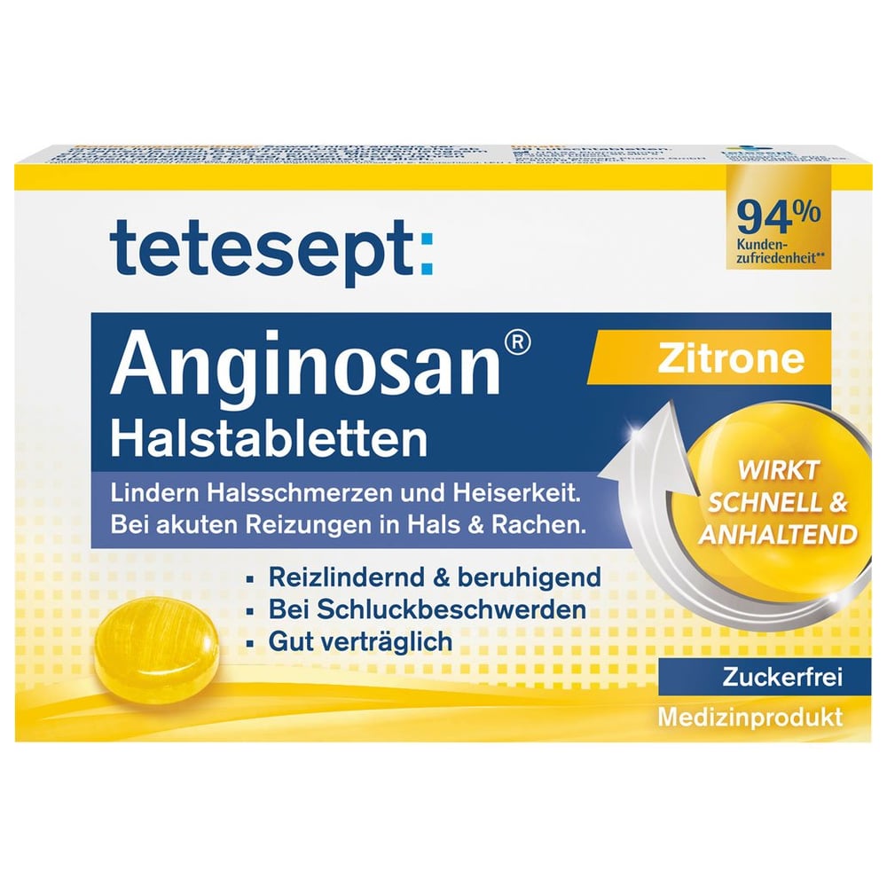 Tetesept Anginosan Halstabletten zuckerfrei Zitro.