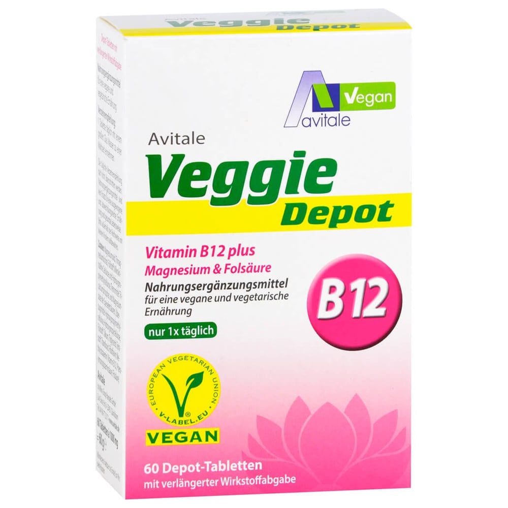 Veggie Depot Vitamin B12+Magnesium+Folsäure