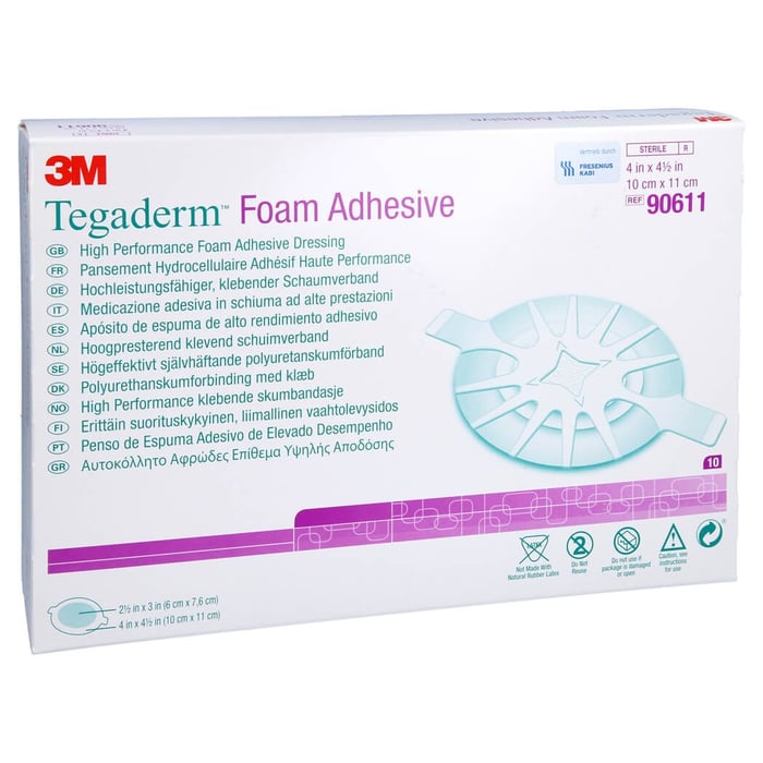 Tegaderm Foam Adhesive FK 10x11 cm oval 90611