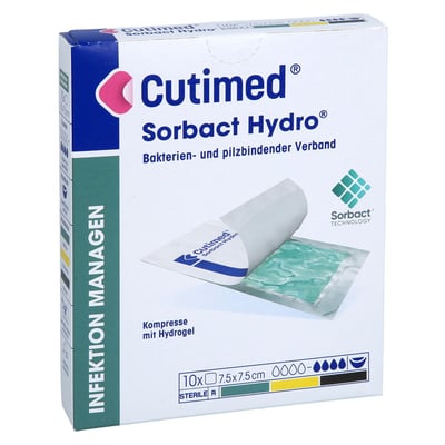 Cutimed Sorbact Gel Kompressen 7,5 x 7,5 cm