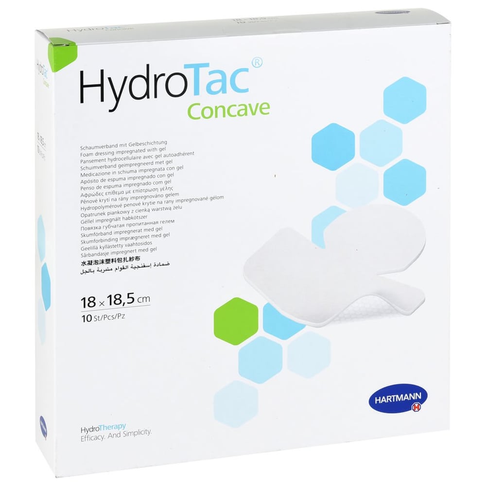 Hydrotac concave Schaumverband 18x18,5 cm