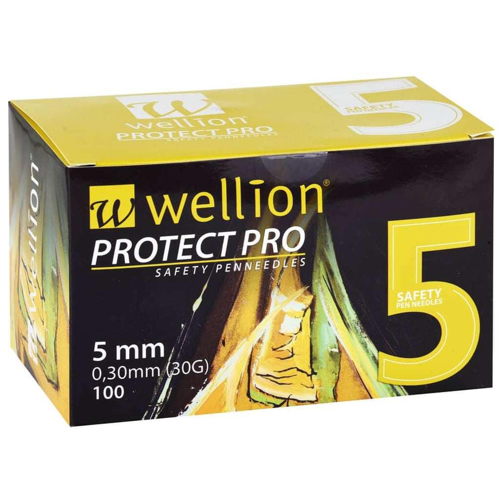 Wellion PROTECT Pro Safety pen needles 5 mm