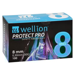 Wellion PROTECT Pro Safety pen needles 8 mm