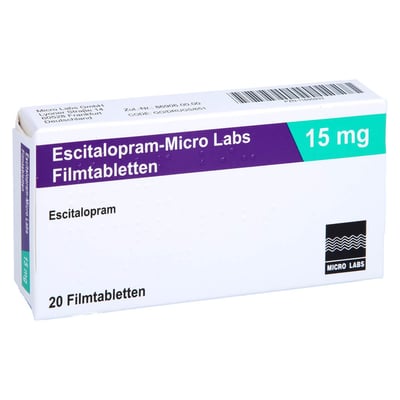 Escitalopram-Micro Labs 15 mg Produktbild 1