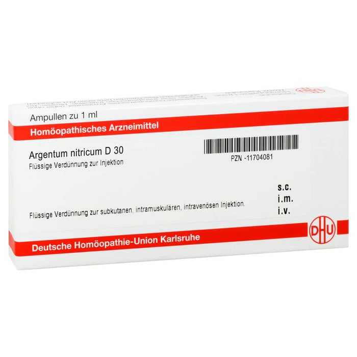 Argentum Nitricum D 30 Ampullen