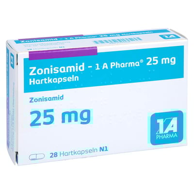 Zonisamid - 1 A Pharma 25 mg Hartkapseln