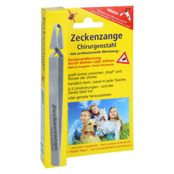 Zeckenzange Chirurgenstahl geriffelt