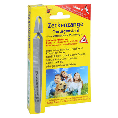 Zeckenzange Chirurgenstahl geriffelt