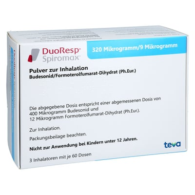 DuoResp Spiromax 320 Mikrogramm/9 Mikrogramm/Dosis Produktbild 1
