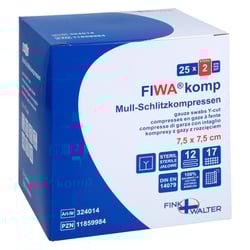 Schlitzkompressen steril 7.5x7.5cm 12-fach