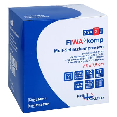 Schlitzkompressen steril 7.5x7.5cm 12-fach