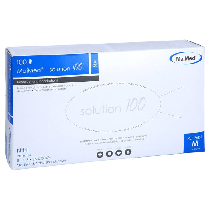 MAIMED-solution100 blue U-Hands.Nitril unst.pf M