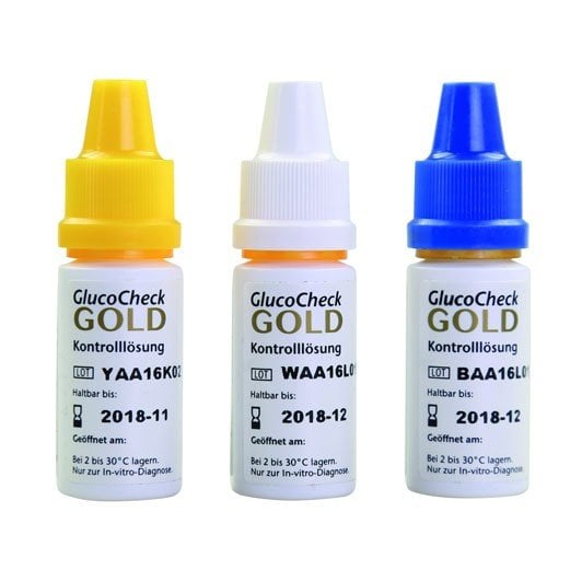 Glucocheck Gold Kontrolllösung mittel
