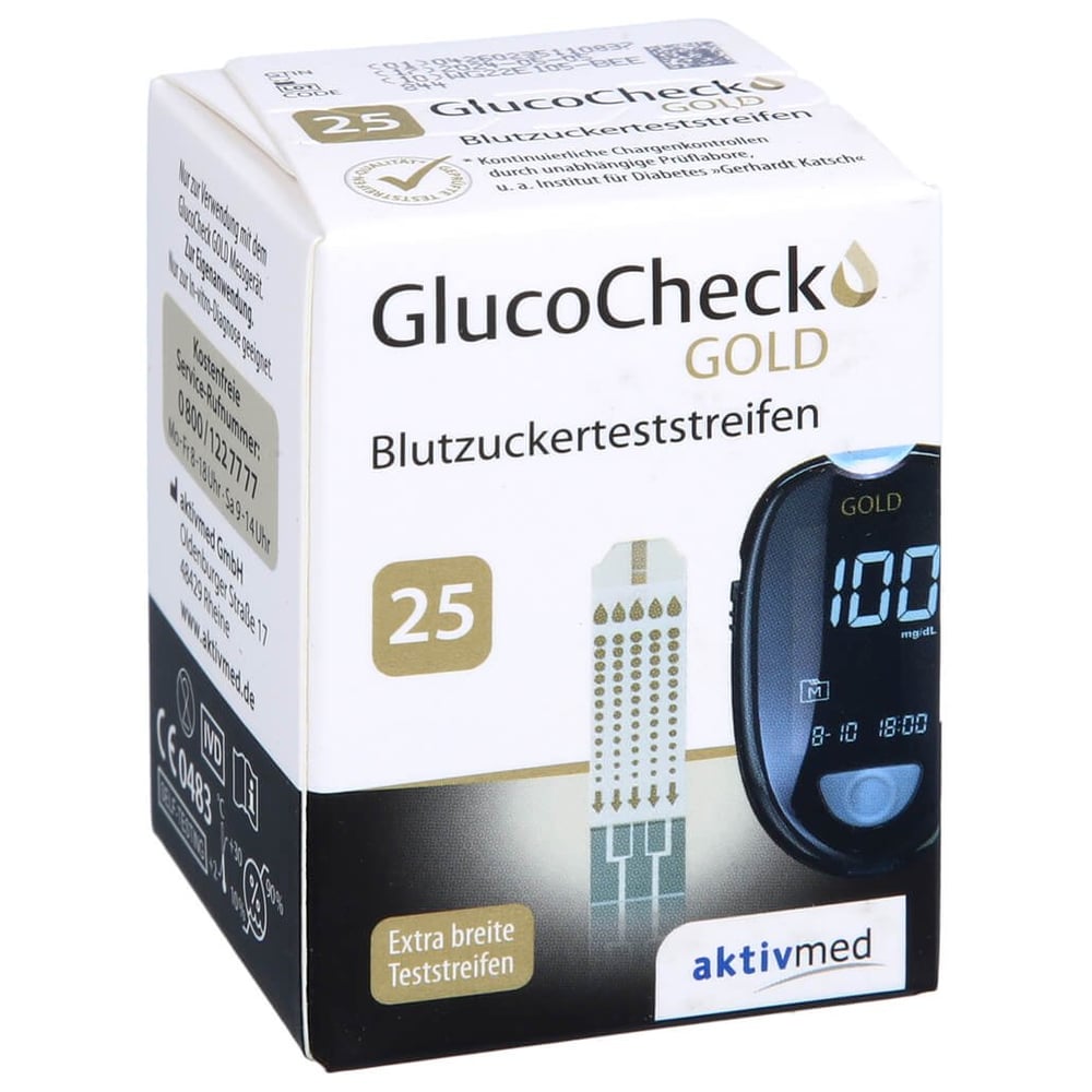 Glucocheck Gold Blutzuckerteststreifen