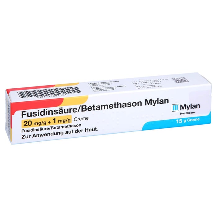 FUSIDINSÄURE/BETAMETHASON Mylan 20 mg/g+1 mg/g Cr.
