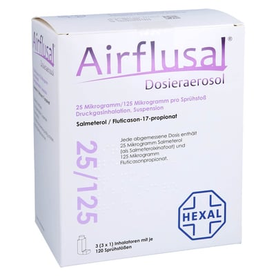 Airflusal 25 Mikrogramm/125 Mikrogramm/Sprühstoß Produktbild 1