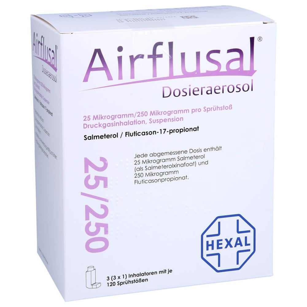 Airflusal 25 Mikrogramm/250 Mikrogramm/Sprühstoß