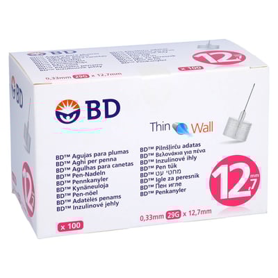 BD Thin Wall Pen-Nadeln 0,33 29 Gx12,7 mm