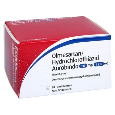 Olmesartan/Hydrochlorothiazid Aurobindo 20 mg/12,5 mg Produktbild 1