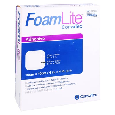 Foam Lite Convatec adhäsiv 10x10 cm