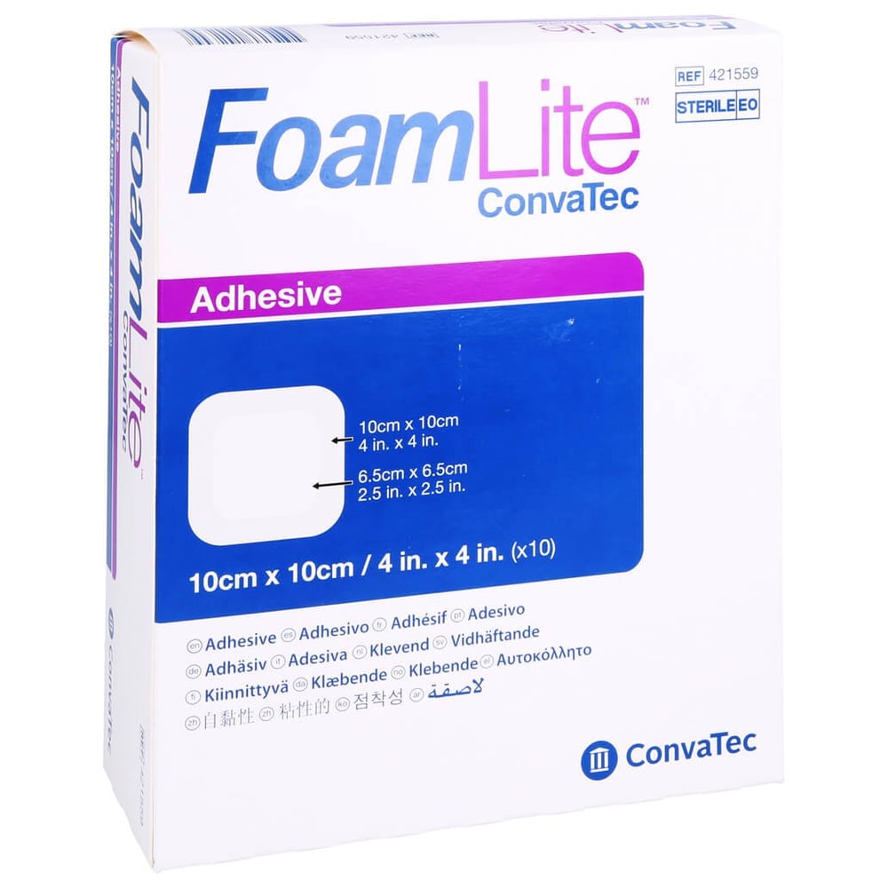 Foam Lite ConvaTec adhäsiv 10x10cm