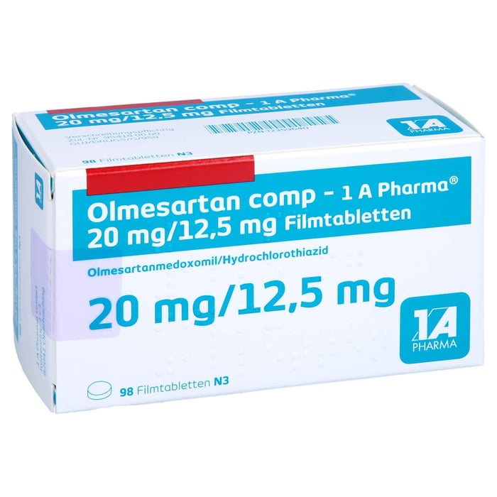 OLMESARTAN comp-1A Pharma 20 mg/12,5 mg Filmtabl.