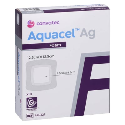 Aquacel Ag Foam adhäsiv 12,5x12,5 cm Verband
