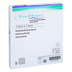 Varihesive extra dünn 7.5x7.5 cm HKV hydroaktiv