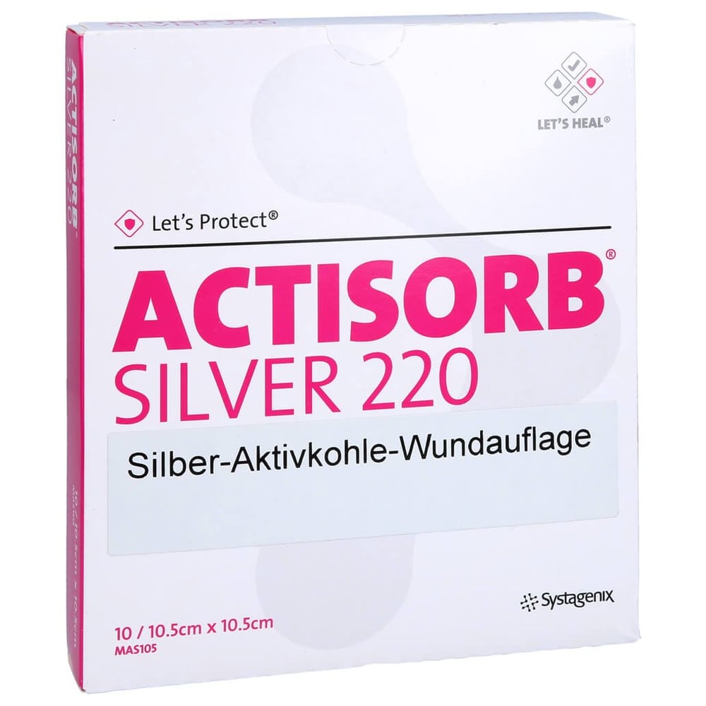 Actisorb 220 Silver 10,5x10,5 cm steril Kompressen