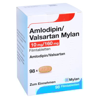 Amlodipin/Valsartan Mylan 10 mg/160 mg