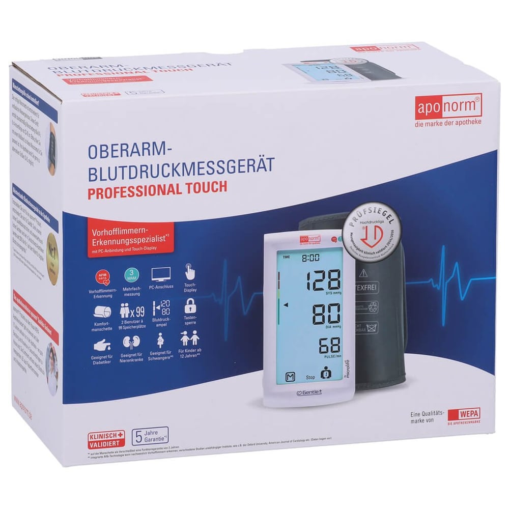 Aponorm Blutdruck Messgerät Prof. Touch Oberarm