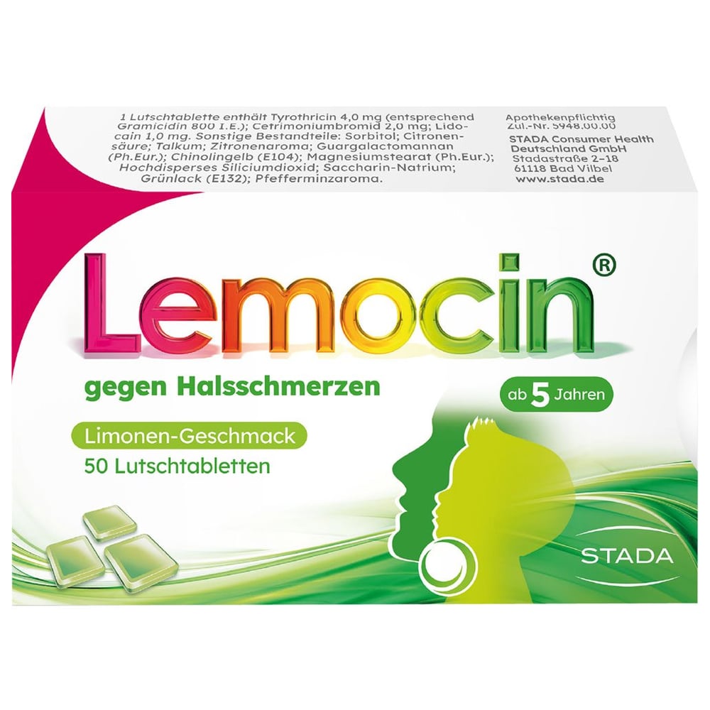 Lemocin gegen Halsschmerzen