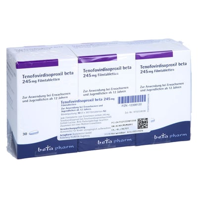 Tenofovirdisoproxil beta 245 mg Produktbild 1